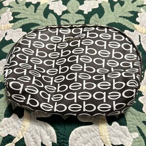 Bebe Monogram Black and White Pouch